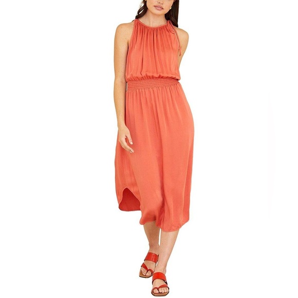 Bella Dahl SANTORINI SMOCKED WAIST MIDI DRESS - Picture 12 of 12
